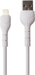  Cablu date/incarcare Devia Kintone Series, conector compatibil Apple la USB, 2.1A, 1 m, alb