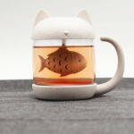 Winkee Ceșcuță de Ceai cu Infuzor în Formă de Pisică