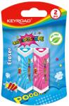 Keyroad Radír, PVC mentes 2 db/bliszter Keyroad Kaleidoscope vegyes színek (38458)