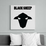printfashion fekete bárány - Vászonkép - Fehér (6623869)
