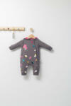 BabyJem Salopeta cu gluga pentru bebelusi colorful autum, tongs baby (culoare: gri, marime: 6-9 luni)