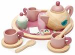 Tender Leaf Set pentru servit ceai din lemn premium, Tender Leaf Toys, 8 piese Bucatarie copii