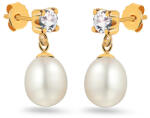 Heratis Forever Gyöngy fülbevalók cirkonnal a Wedding Jewelry 7 mm-es kollekcióból IZ20359