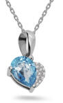 Medál topázzal, 0, 85 ct Ayala, fehér arany KU612BP