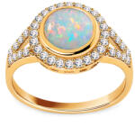 Heratis Forever Opál arany gyűrű cirkóniákkal IZ16452