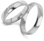 Heratis Forever Fehér arany jegygyűrű cirkóniákkal, szélessége 4 mm STOB317A