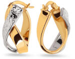 Heratis Forever Ötletes kéttónusú fülbevaló gravírozással IZ24866