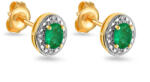 Heratis Forever Smaragd fülbevaló 0, 34 ct Kayia, sárga arany, 14K IZBR091SN