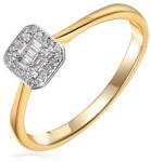 Heratis Forever Eljegyzési gyűrű bagett gyémántokkal, sárga arany IZBR1198