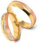 Heratis Forever Jegygyűrű gyémántokkal 0, 105 ct, szélessége 5 mm STOBR287RY