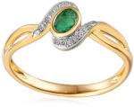 Heratis Forever Smaragd gyűrű 0, 15 ct gyémántokkal, 9K IZBR101HR