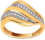 Heratis Forever Kéttónusú aranygyűrű két soros cirkóniával IZ27705