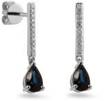 Heratis Forever 0, 99 ct zafír fülbevaló Sadie gyémántokkal, fehér arany IZBR090AZN