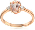 Heratis Forever 0, 78 ct Morganite és Dahlia gyémánt gyűrű, 14K IZBR562R