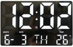 Sumker Digitális falióra asztali ébresztőóra naptár hőmérő fehér számlapos GH0717L