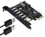 ORICO PCI-E bővítőkártya - PVU3-7U /117/ (PCI-E x1, Kimenet: 7xUSB-A 3.0) (ORICO-PVU3-7U-V1) (ORICO-PVU3-7U-V1)