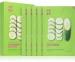 Holika Holika Pure Essence Cucumber masca de celule cu efect calmant pentru piele sensibila cu tendinte de inrosire 5x20 ml Masca de fata