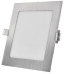 EMOS LED süllyesztett lámpatest, négyzet, ezüst, 12W , szabályozható (Nexxo) (ZD2233)
