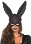Leg Avenue Glitter masquerade rabbit mask black O/S nyúl maszk