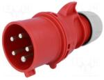 PCE Ipari dugvilla lengő 3P+N+E 32A 5P 400V(50+60Hz) piros IP44 műanyag csavaros 6h-pozíció Shark PCE (PCEL025-6)