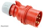 PCE Ipari dugvilla lengő 3P+E 16A 4P 400V(50+60Hz) piros IP44 műanyag csavaros 6h-pozíció Shark PCE (PCEL014-6)