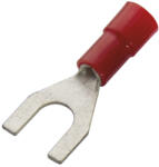 Haupa Villás saru DIN 46237 0.5-1, 0mm2 5M/csavar villás-alakú PVC piros réz ónozott PV5 Haupa (260306)