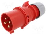 PCE Ipari dugvilla lengő 3P+E 32A 4P 400V(50+60Hz) piros IP44 műanyag csavaros 6h-pozíció Shark PCE (PCEL024-6)