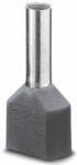Weidmüller Érvéghüvely szigetelt iker 2x 0.75mm2 14mm szürke H0, 75/14D ZH GR SV Weidmüller (9018520000)