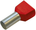 Haupa Érvéghüvely szigetelt iker 2x 10mm2 14mm piros Haupa (270798)