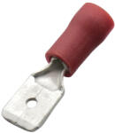 Haupa Csúszósaru 20, 5mm dugó részlegesen szigetelt piros lapos 6, 3x0, 8 mm sárgaréz 0.5-1, 0mm2 Haupa (260422)