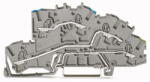WAGO Átvezető sorkapocs 3-szintes 32A 0.75-2.5mm2/érvéghüvely szürke rugószorításos/ WAGO (2003-7646)