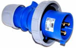 PCE Ipari dugvilla lengő 2P+E 32A 3P 230V(50+60Hz) kék IP67 műanyag csavaros 6h-pozíció Shark PCE (0232-6)