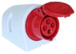 PCE Ipari dugalj falra szerelhető 3P+E 32A 400V(50+60Hz) piros IP44 műanyag 6h-pozíció csavaros PCE (PCEL124-6)