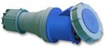 PCE Ipari dugalj lengő 2P+E 63A 3P 230V(50+60Hz) kék egyenes IP67 műanyag 6h-pozíció PowerTwist PCE (233-6)