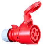 PCE Ipari dugalj lengő 6´3P+N 16A 4P 400V(50+60Hz) piros egyenes IP44 műanyag 6h-pozíció Shark PCE (PCEL214-6)