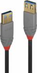 Lindy USB-A anya - USB-A apa 2.0 Adat és töltő kábel - Fekete 2m (36762)
