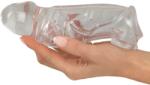 Crystal Penis Sleeve with Extension + Ball Ring Transparent Inel pentru penis