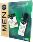Nivea подаръчен комплект за мъже, Sensitive pro, Афтършейв балсам 100мл, Пяна за бръсенене 200мл