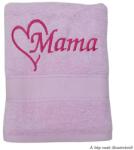 Jázmin Hímzett törölköző Mama felirattal (szív formával) (TOR_04)
