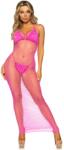 Leg Avenue Net Backless Maxi Dress 86963 Neon Pink
