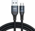 REMAX Cable USB Micro Remax Colorful Light, 2.4A, 1m (black) - pepita