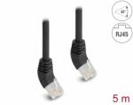 Delock Cablu de retea RJ45 Cat. 6A S/FTP unghi sus/sus 45 grade 5m Negru, Delock 80272 (80272)