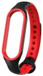  Xiaomi Mi Band 6, szilikon pótszíj, lyukacsos, légáteresztő, fekete/piros