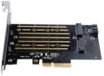 ORICO PCI-E bővítőkártya - PDM2 /36/ (PCI-E 3.0 x4, Kimenet: M. 2 NVMe, Max. : 2x 2TB, M-key/B-key) (ORICO-PDM2-BP) - smart-otthon