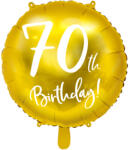 PartyDeco S. r. o 70. Évszámos lufi, fólia, arany, happy b, 18"/45cm