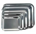  Tálca szögletes rozsdamentes acél krómozott 40 x 32, 5 cm (1605SIS004) - fotoland