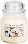 Village Candle Lumânare parfumată - Pure Linen Timp de ardere: 105 ore, Capac: sticlă