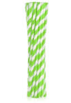  Green Stripes, Zöld rugalmas papír szívószál 12 db-os (MLG126808)