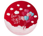  Love Is In The Air Red papírtányér 6 db-os 18 cm (MLG165593)