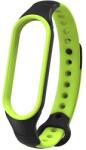 gigapack Pótszíj (egyedi méret, szilikon, lyukacsos, légáteresztő) FEKETE / ZÖLD Xiaomi Mi Band 5, Xiaomi Mi Band 6 (GP-110029)